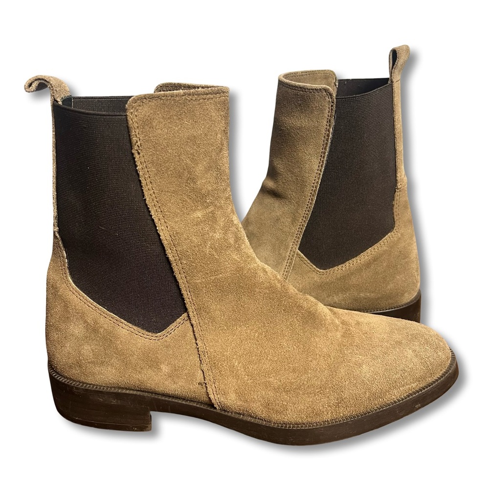 Emanuel Crasto – Women's Suede Chelsea Boots Taupe Made in Italy – Sz.‎ 39